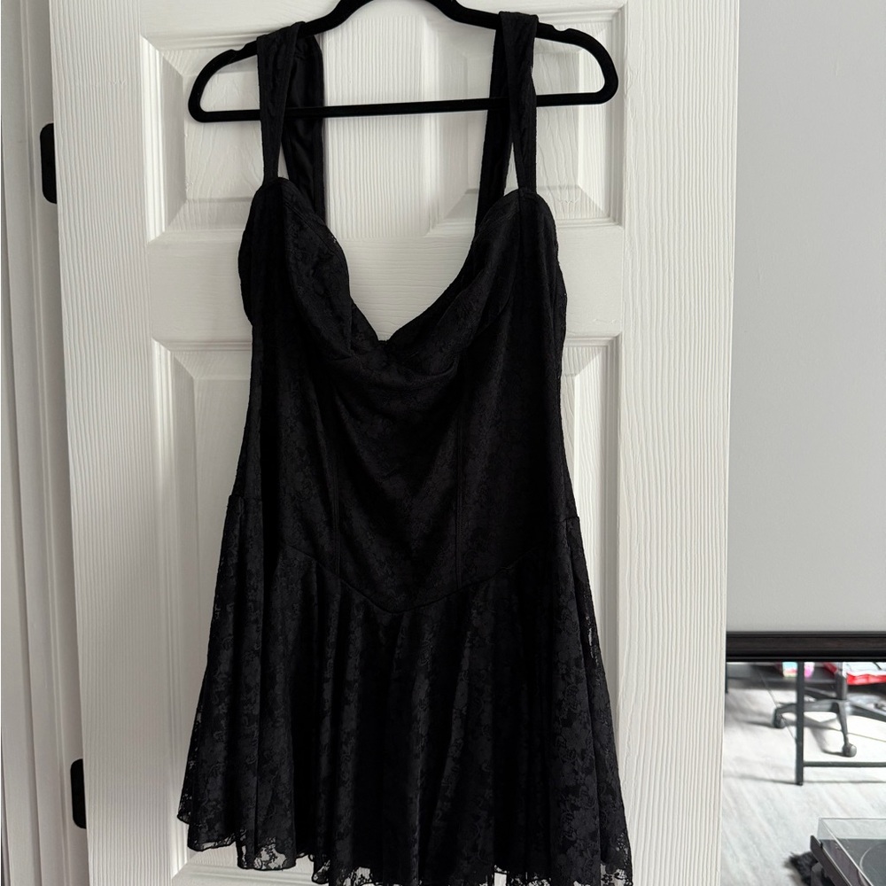 Sugar Thrillz Black Lace Mini Dress